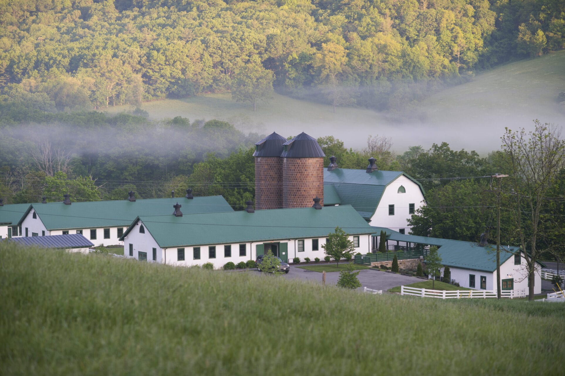 Old Dairy Building In The Mist